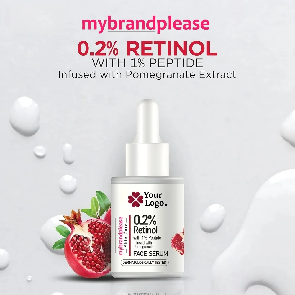 0.2% Retinol + 1% Peptide infused with Pomegranate Face Serum
