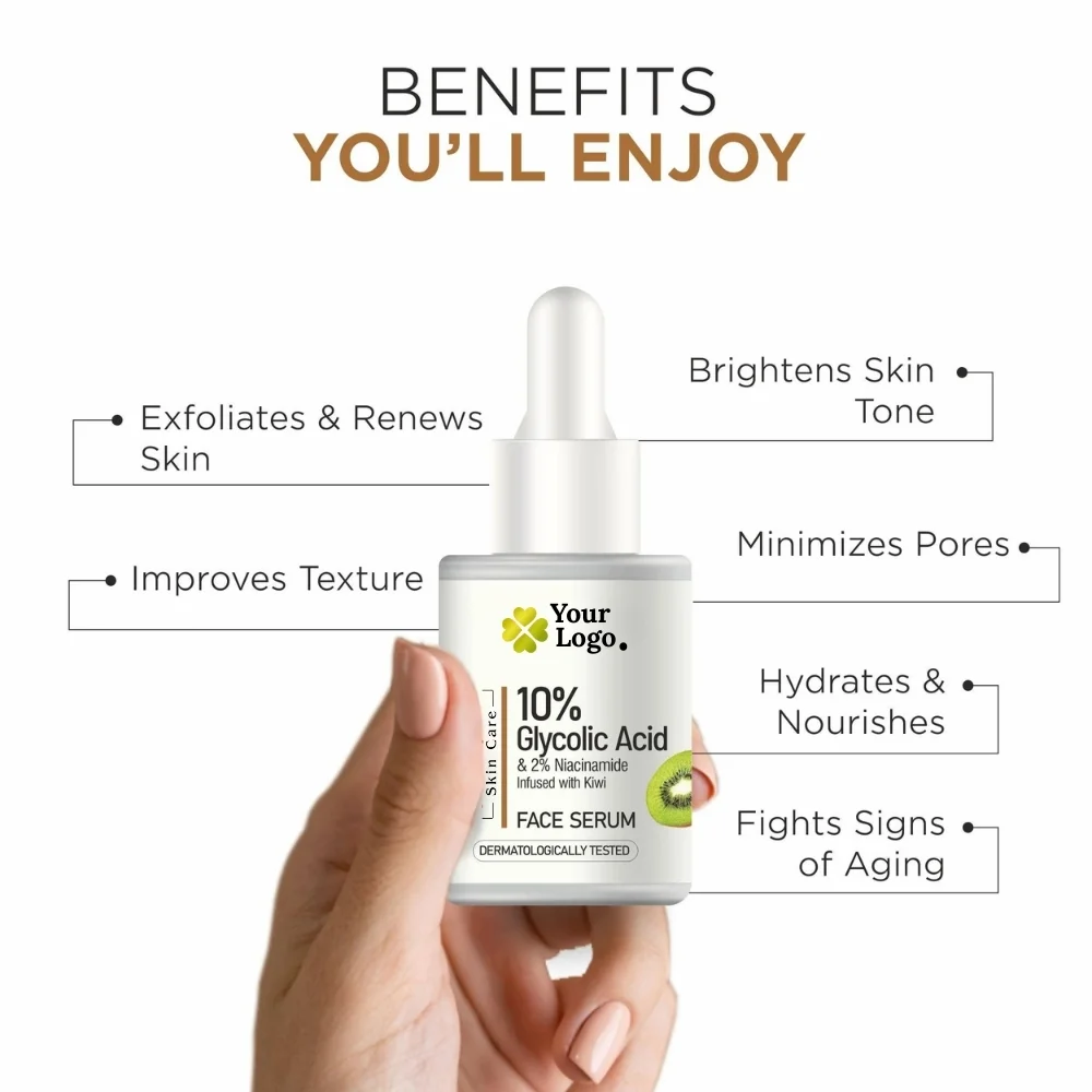 10% Glycolic Acid + 2% Niacinamide Infused with Kiwi Face Serum