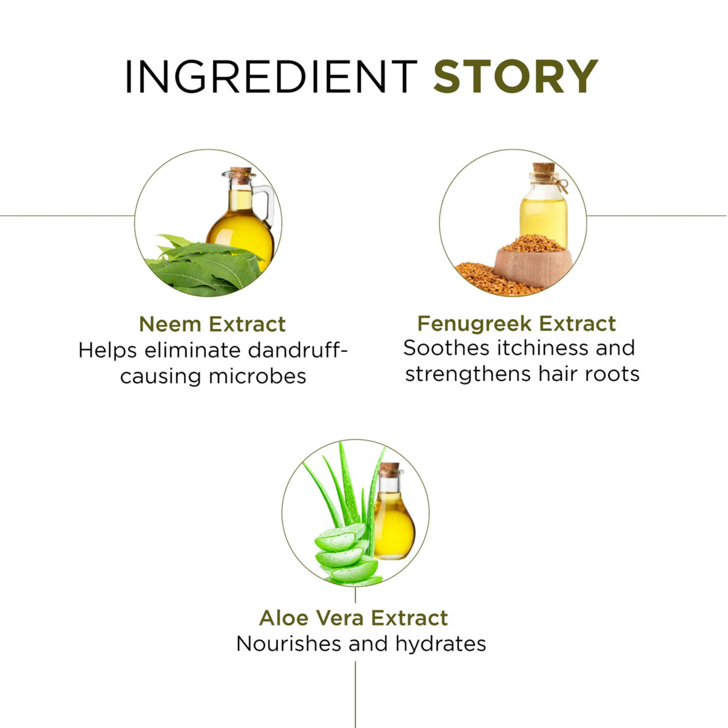 Anti Dandruff Shampoo enriched with Neem & Fenugreek Extract.