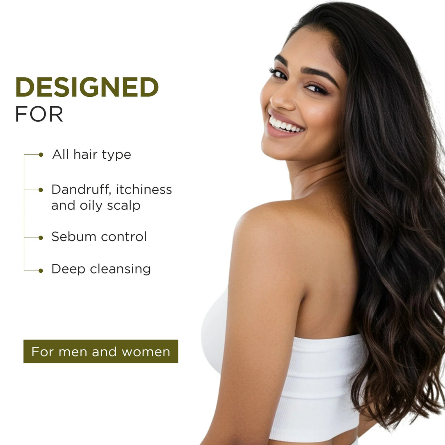Anti Dandruff Shampoo enriched with Neem & Fenugreek Extract.