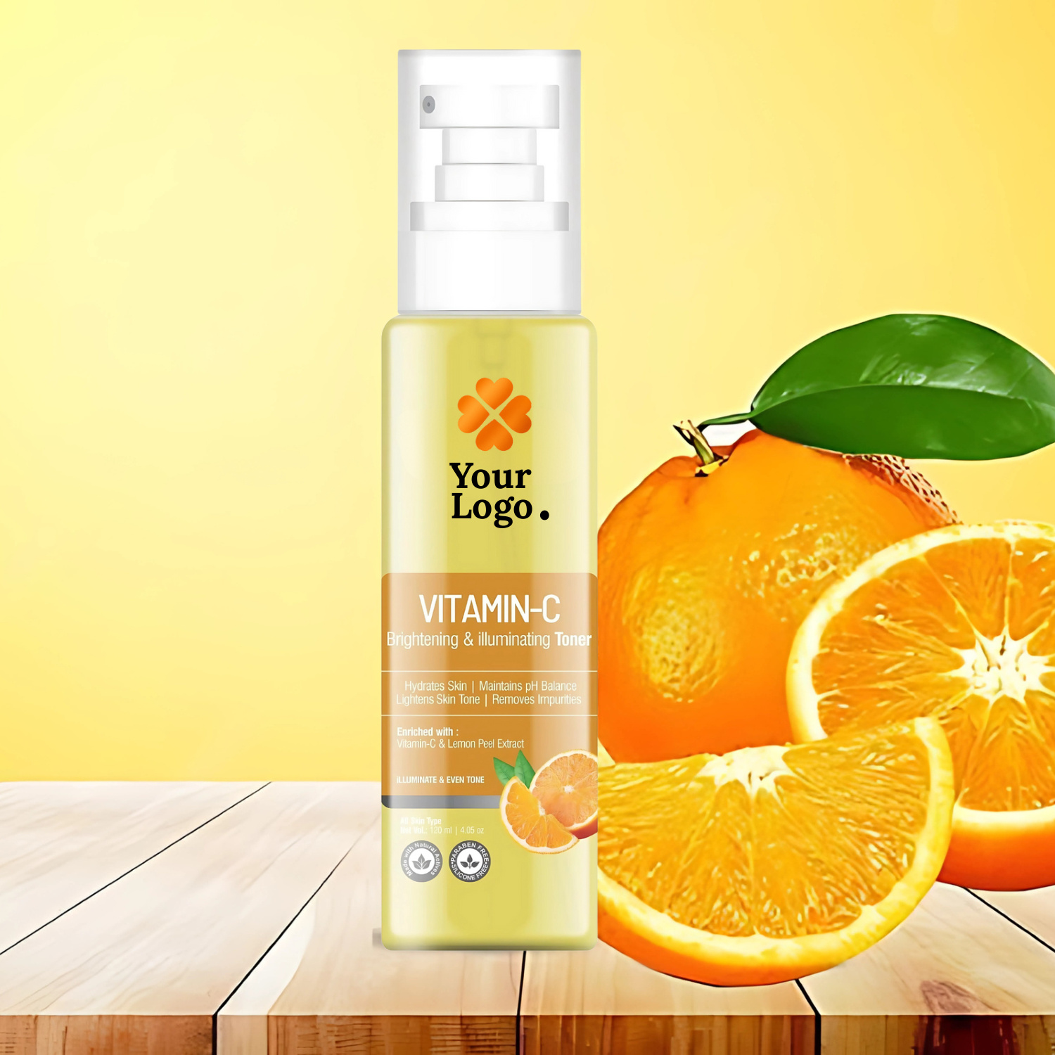 Brightening Skin Toner Enriched with Vitamin C & Lemon Peel Extract