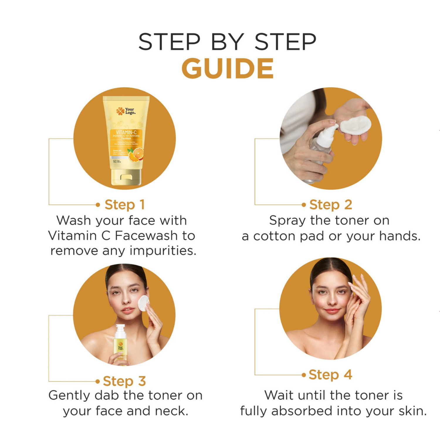 Brightening Skin Toner Enriched with Vitamin C & Lemon Peel Extract