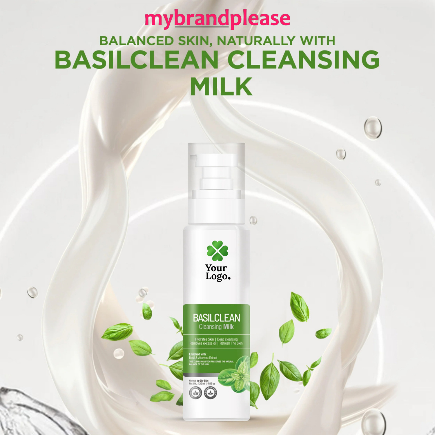 Cleansing Milk Enriched with Basil & Aloevera Extract
