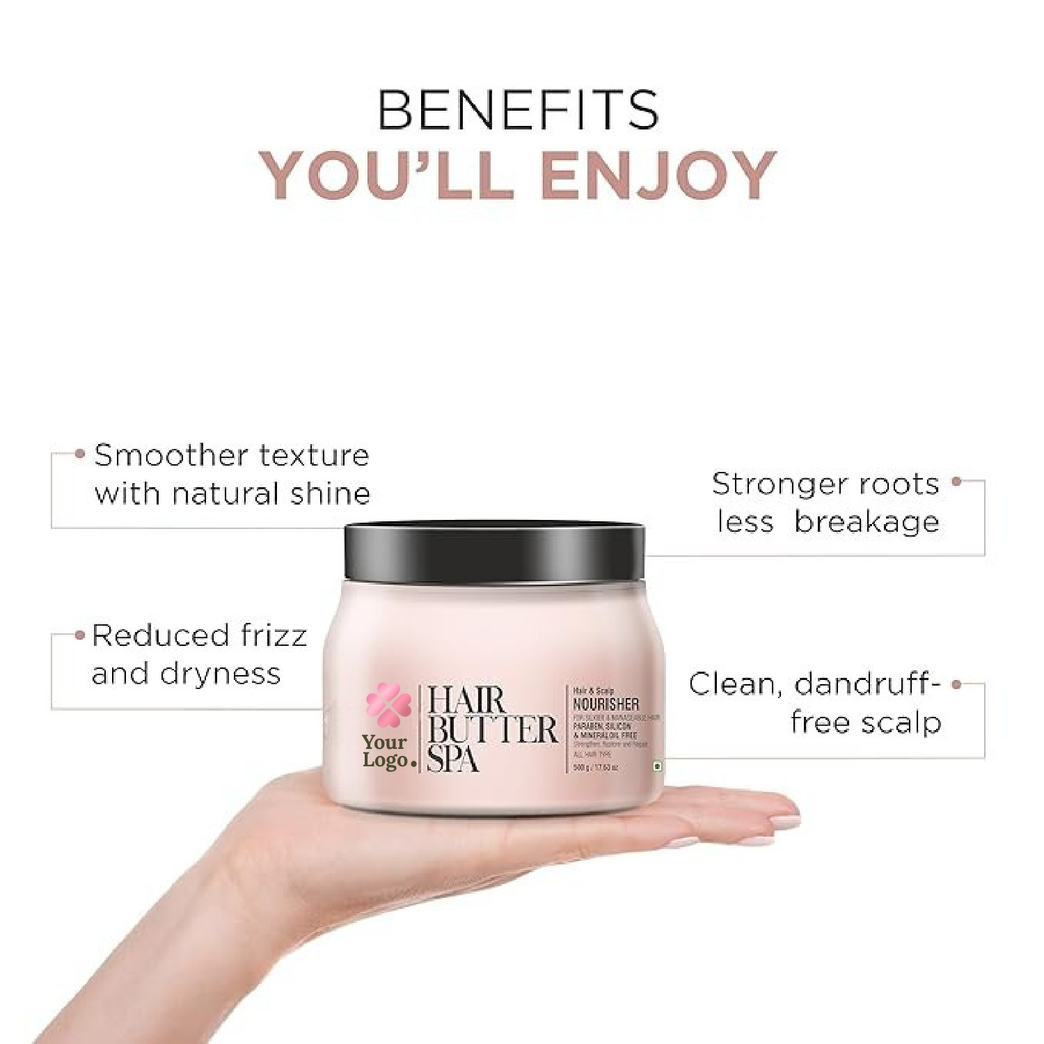 Hair Butter Enriched with Shea Butter, Neem, Basil & Avocado Extract