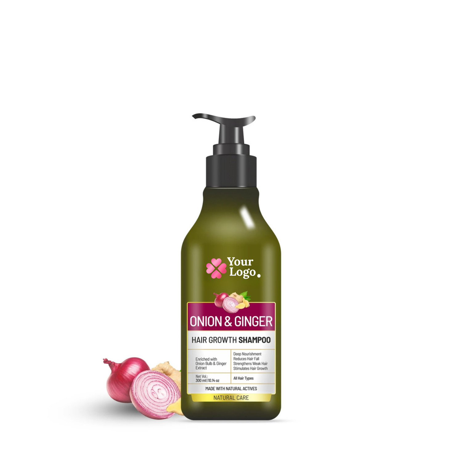 Onion & Ginger Shampoo Enriched with Onion Bulb & Ginger Extract