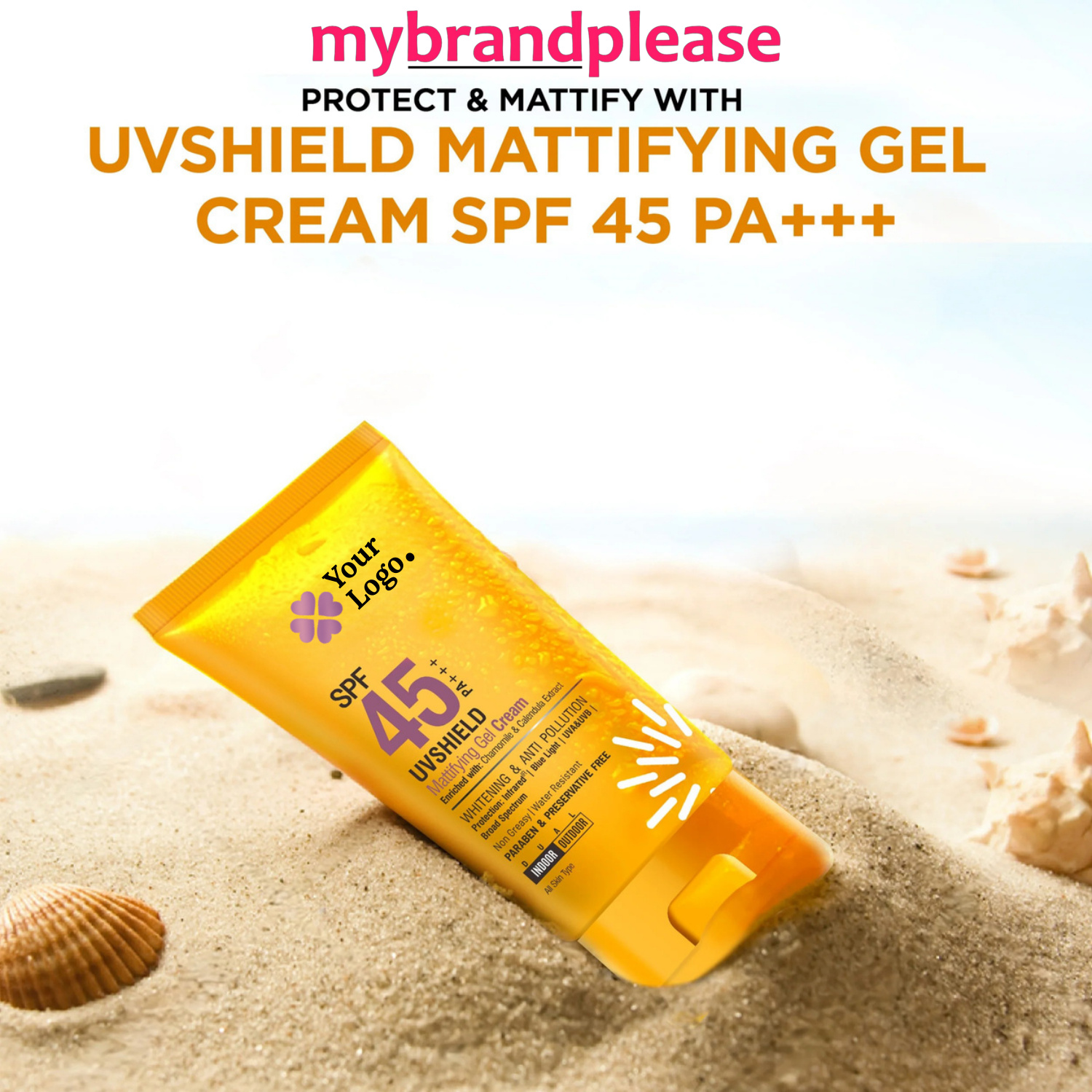 SPF 45 PA+++ Enriched with Chamomile & Calendula Extract