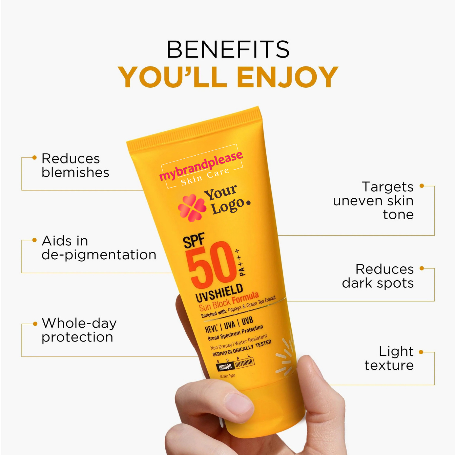SPF 50 PA+++ Enriched with Papaya & Green Tea Extract